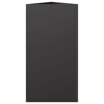 Plantenbak Driehoek 40X34,5X75 Cm Staal Zwart