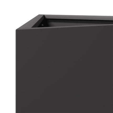 Plantenbak Driehoek 40X34,5X75 Cm Staal Zwart