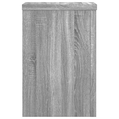 Plantenstandaards 2 St 20X20X30 Cm Bewerkt Hout Grijs Sonoma