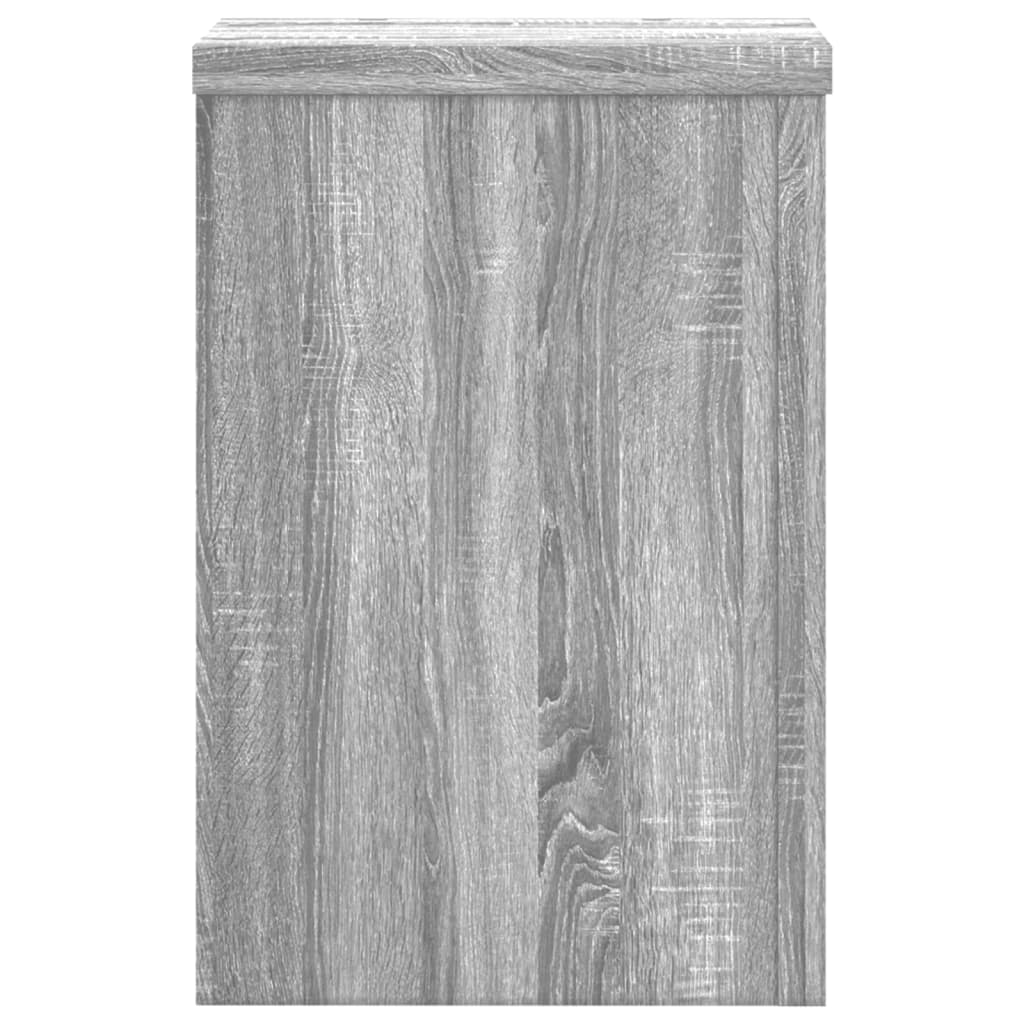 Plantenstandaards 2 St 20X20X30 Cm Bewerkt Hout Grijs Sonoma