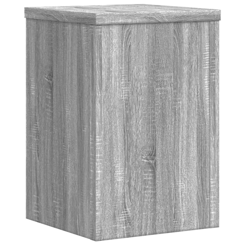 Plantenstandaards 2 St 20X20X30 Cm Bewerkt Hout Grijs Sonoma