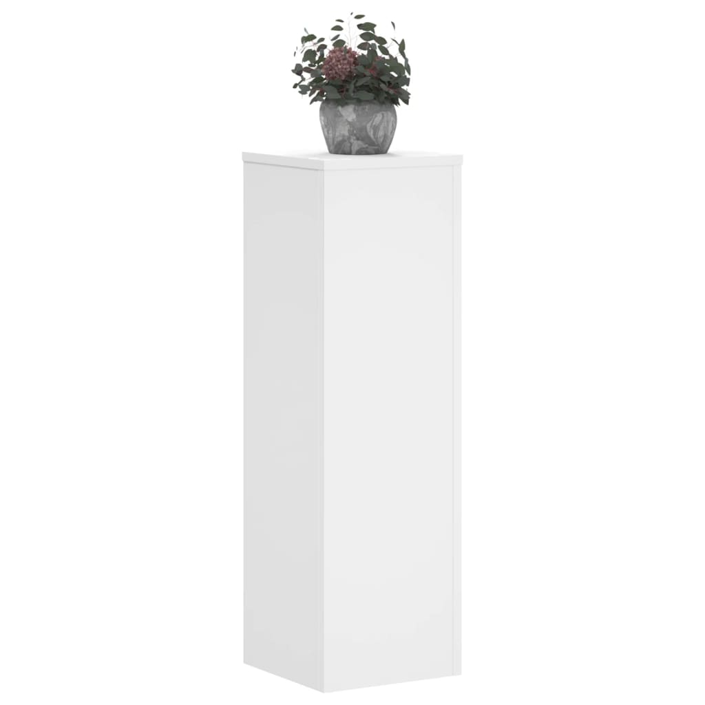 Plantenstandaards 2 St 25X25X80 Cm Bewerkt Hout Wit