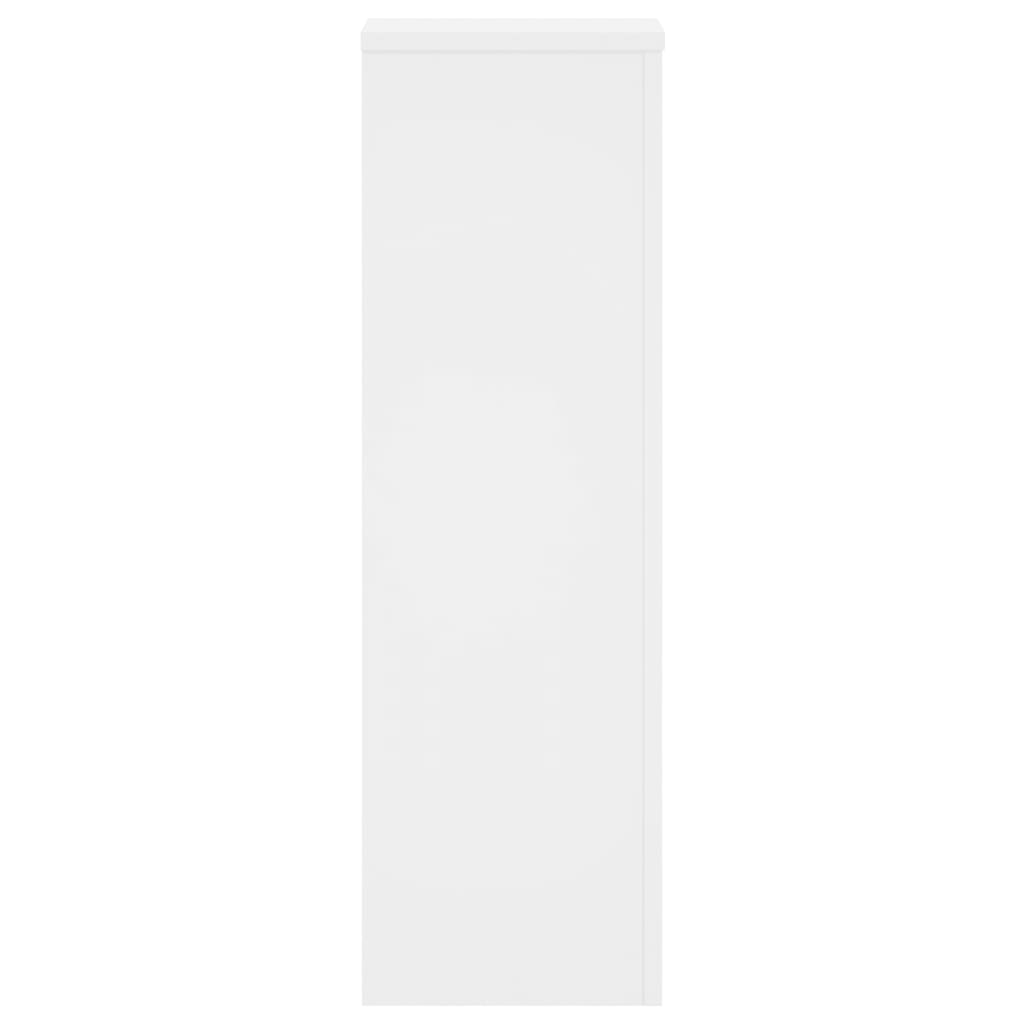 Plantenstandaards 2 St 25X25X80 Cm Bewerkt Hout Wit