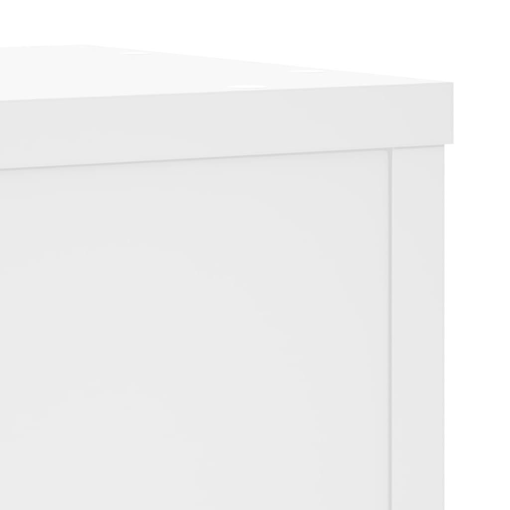 Plantenstandaards 2 St 25X25X80 Cm Bewerkt Hout Wit