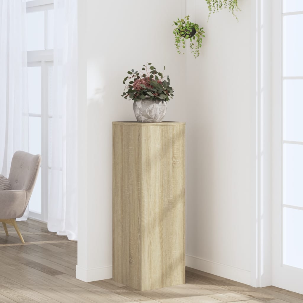 Plantenstandaard 33X33X100 Cm Bewerkt Hout Artisanaal