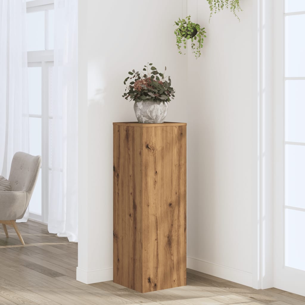 Plantenstandaard 33X33X100 Cm Bewerkt Hout Artisanaal