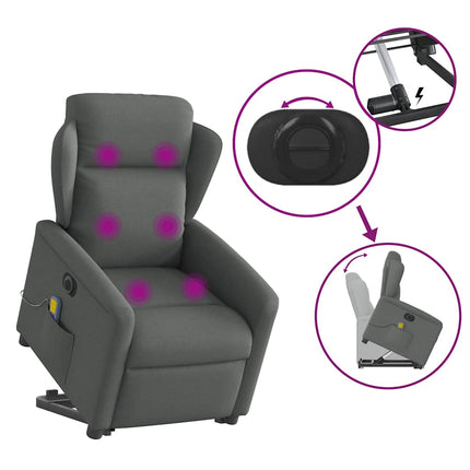 Sta-Op-Massagestoel Elektrisch Verstelbaar Stof