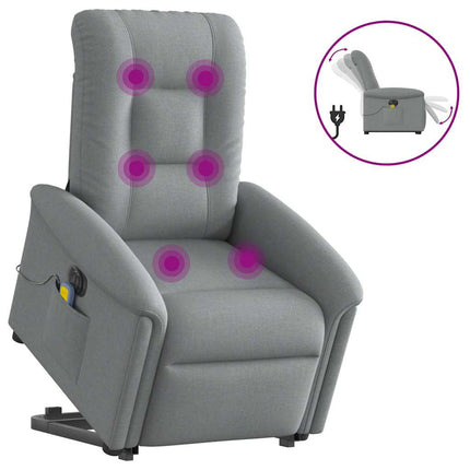 Sta-Op-Massagestoel Elektrisch Verstelbaar Stof