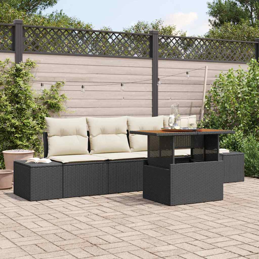 Tuin Eetset Met Kussen 5 Pcs