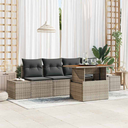 Tuin Eetset Met Kussen 5 Pcs