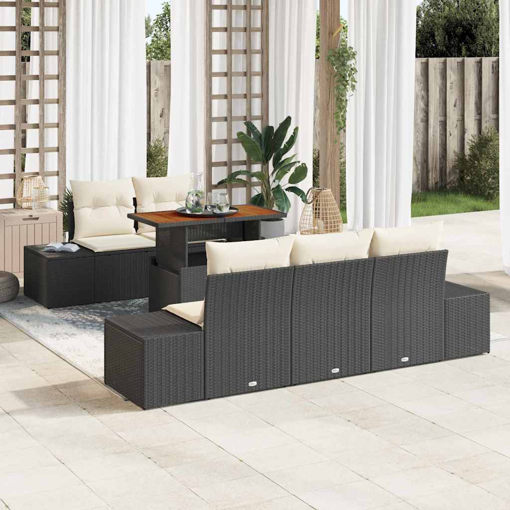 Tuin Eetset Met Kussen 6 Pcs