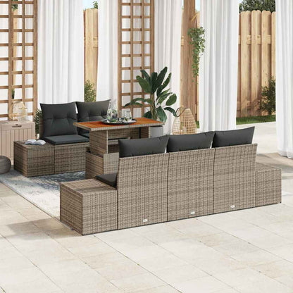 Tuin Eetset Met Kussen 6 Pcs