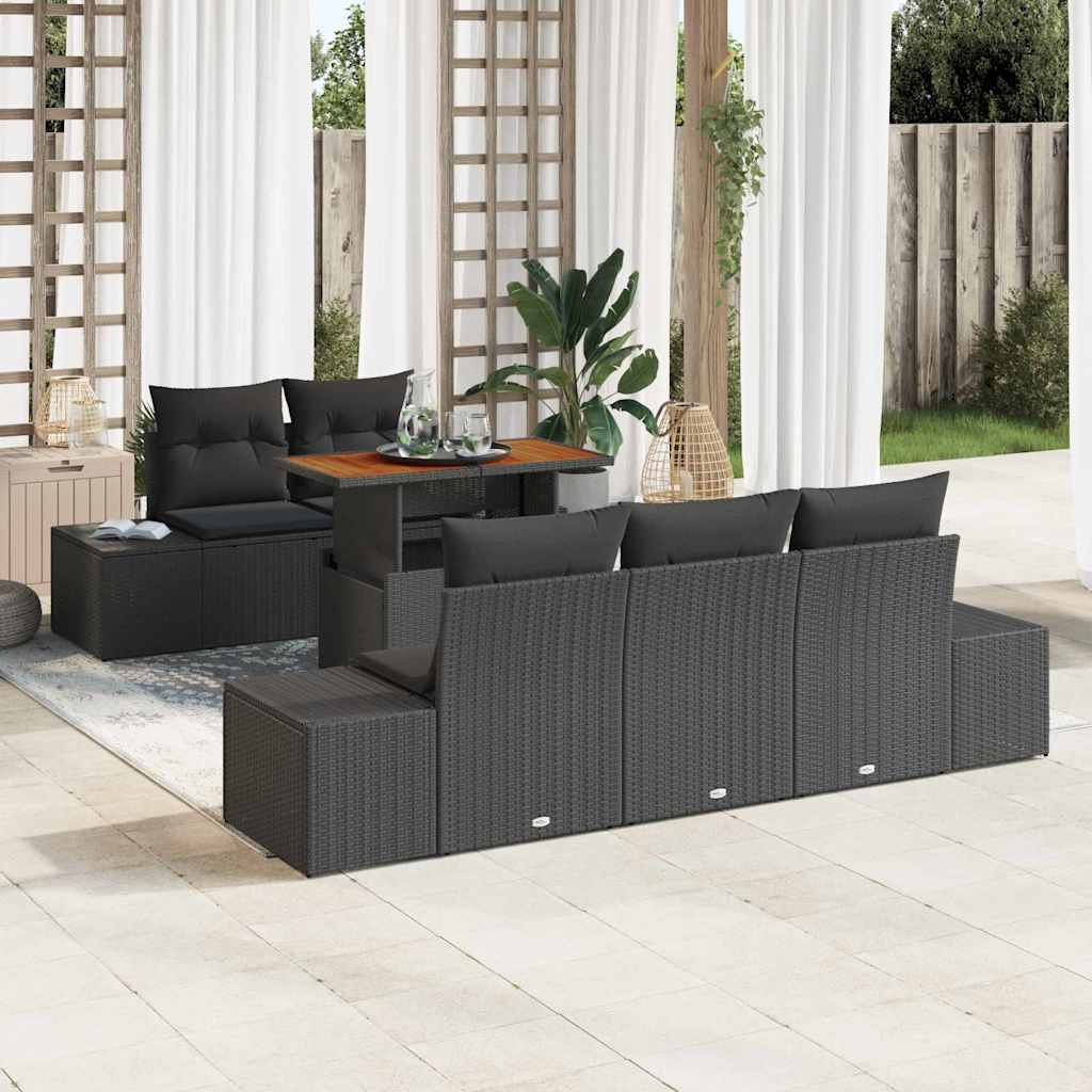 Tuin Eetset Met Kussen 6 Pcs