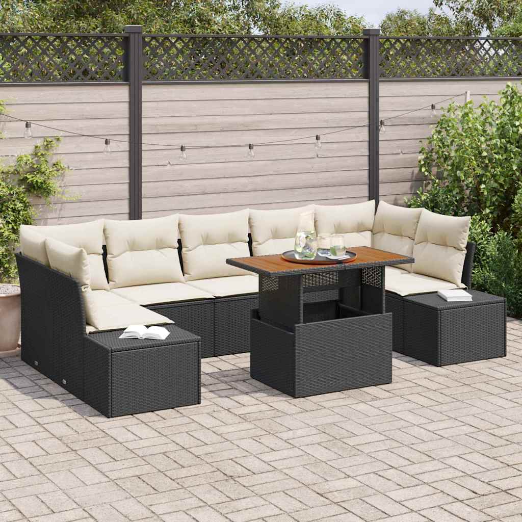 Tuin Eetset Met Kussen 8 Pcs