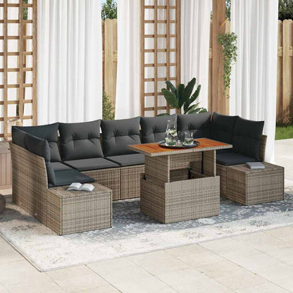 Tuin Eetset Met Kussen 8 Pcs