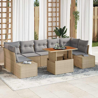 Tuin Eetset Met Kussen 8 Pcs