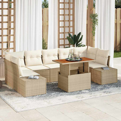 Tuin Eetset Met Kussen 8 Pcs