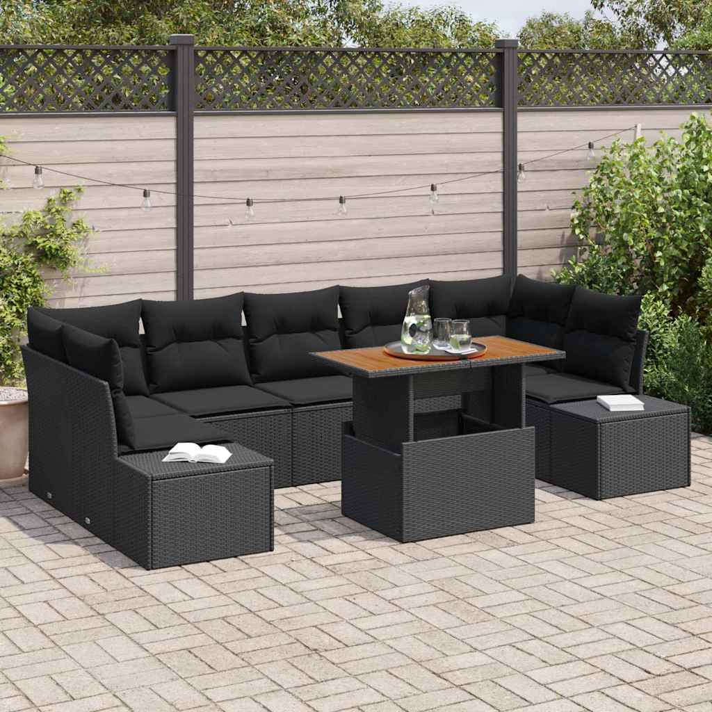 Tuin Eetset Met Kussen 8 Pcs