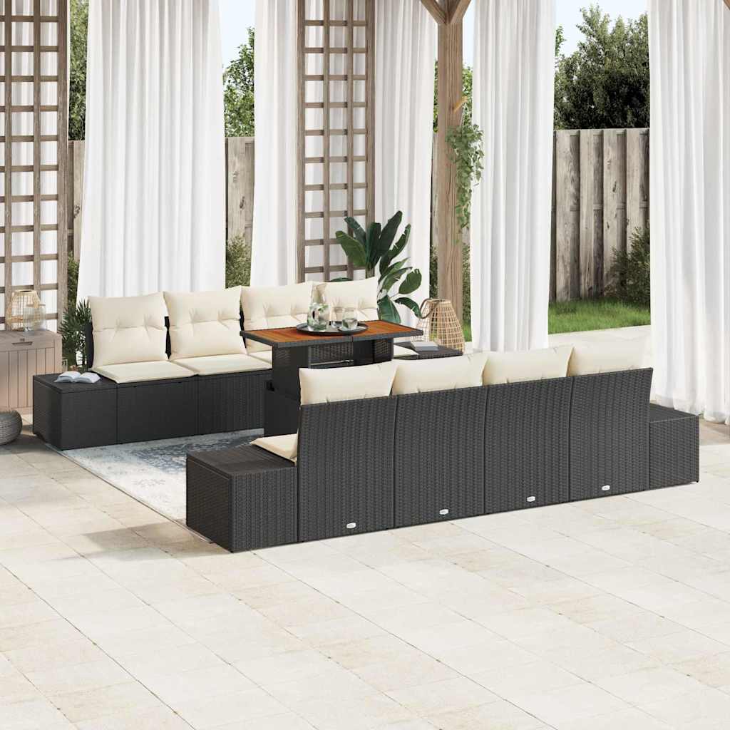 Tuin Eetset Met Kussen 9 Pcs
