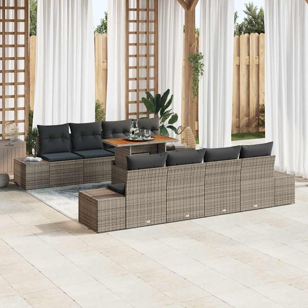Tuin Eetset Met Kussen 9 Pcs