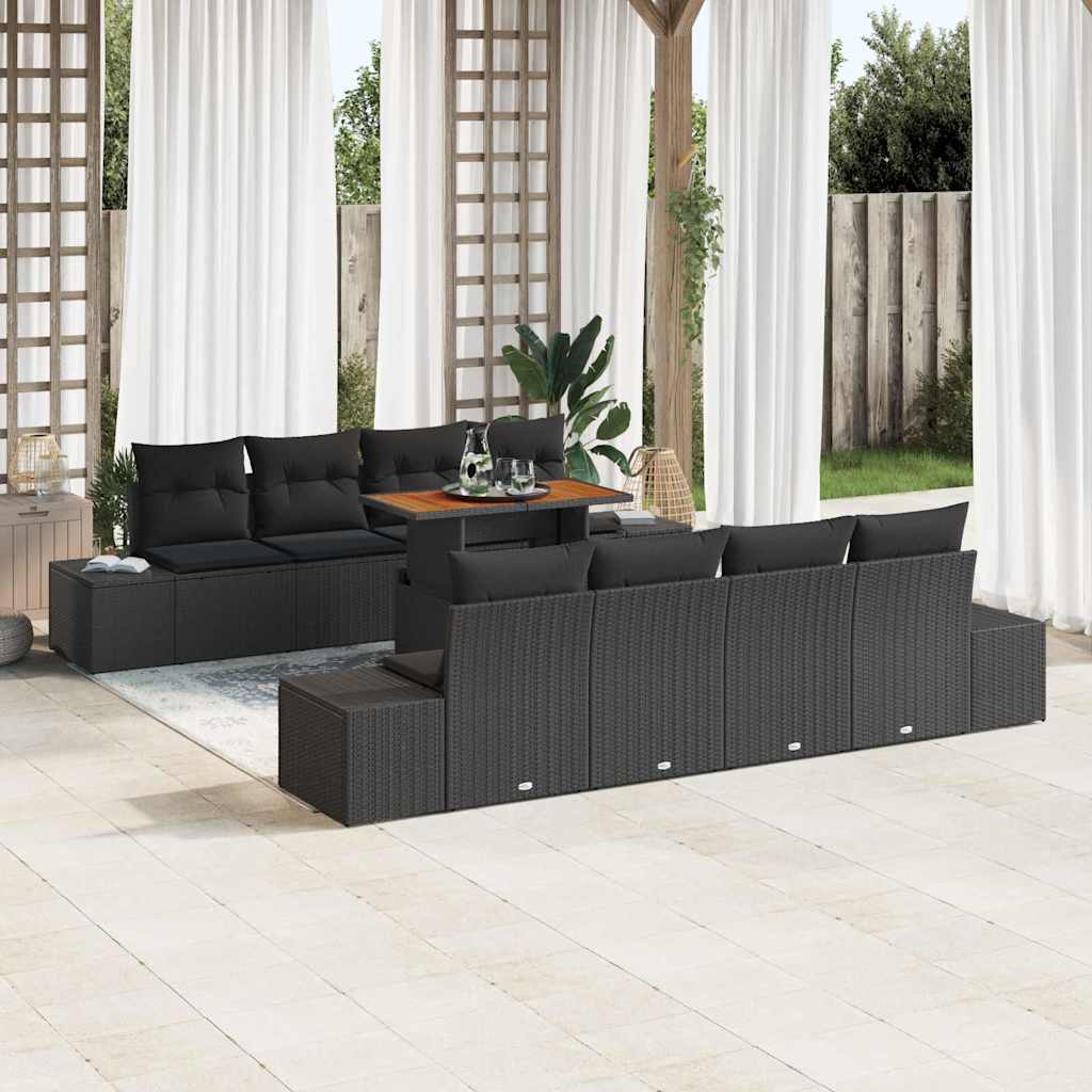 Tuin Eetset Met Kussen 9 Pcs