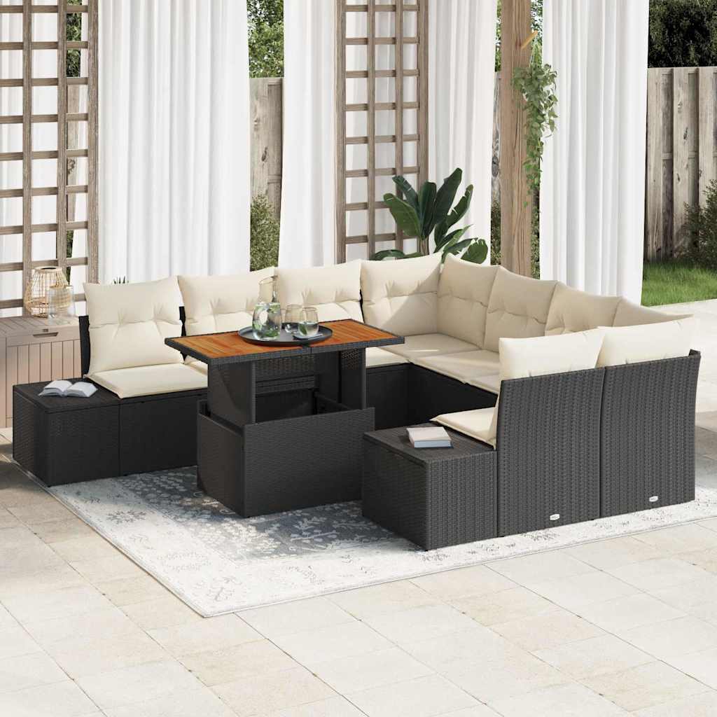 Tuin Eetset Met Kussen 9 Pcs
