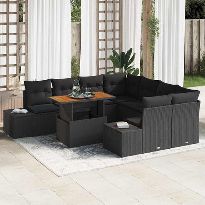 Tuin Eetset Met Kussen 9 Pcs