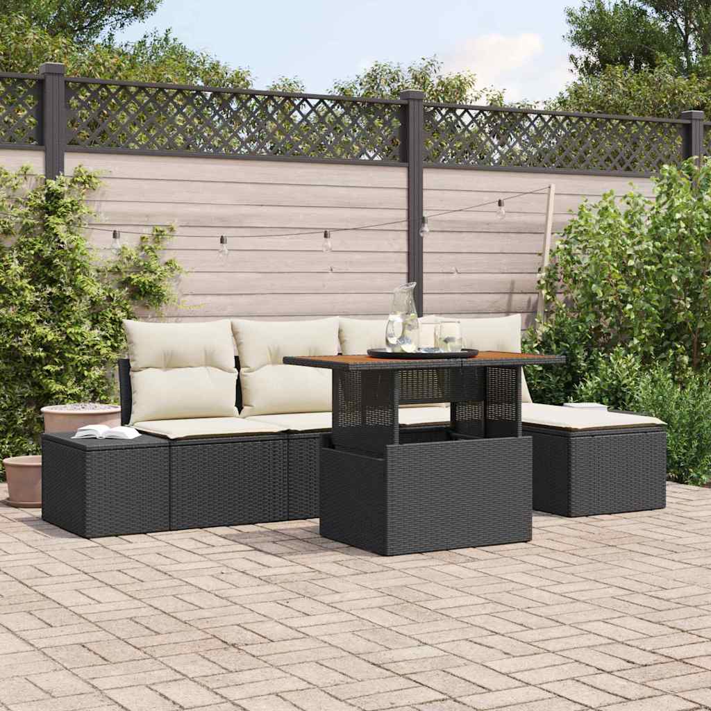 Tuin Eetset Met Kussen 6 Pcs