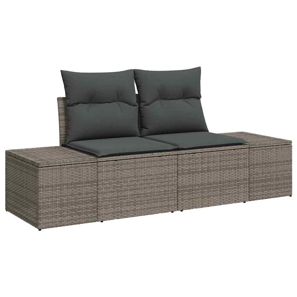 Tuin Eetset Met Kussen 6 Pcs En Bruin