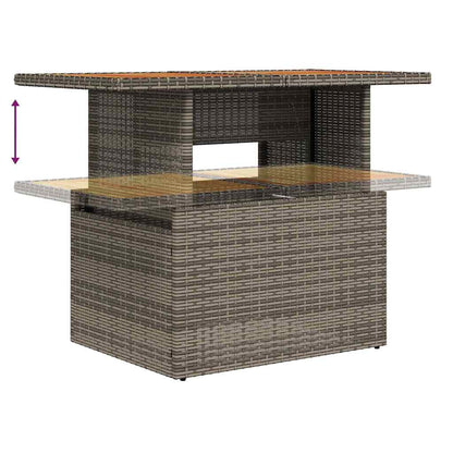 Tuin Eetset Met Kussen 6 Pcs En Bruin