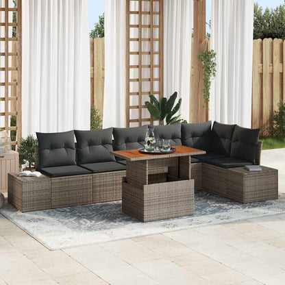 Tuin Eetset Met Kussen 7 Pcs
