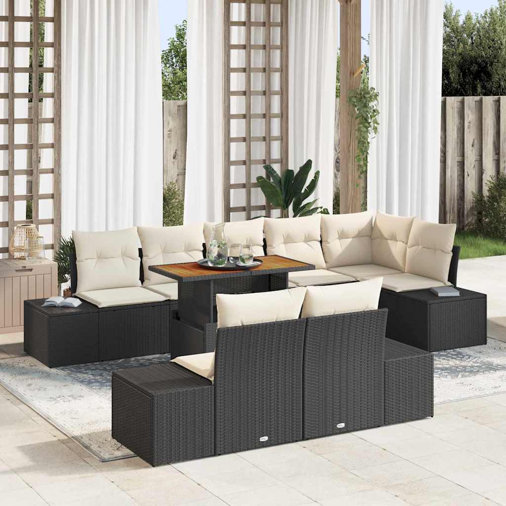 Tuin Eetset Met Kussen 9 Pcs