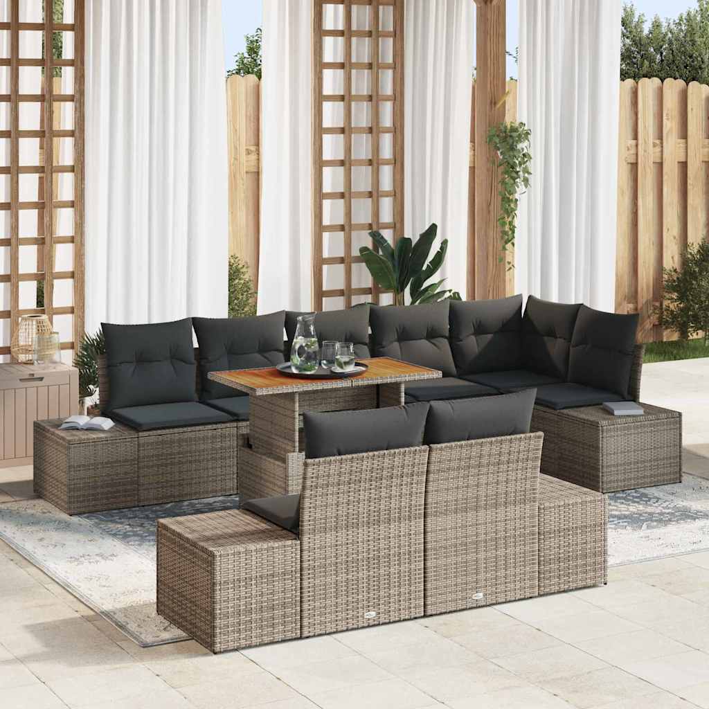 Tuin Eetset Met Kussen 9 Pcs