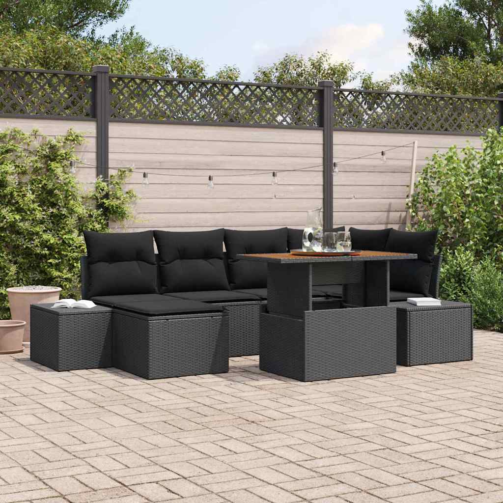 Tuin Eetset Met Kussen 7 Pcs