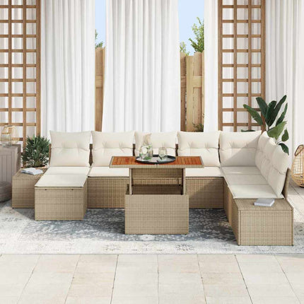 Tuinbankenset 9 Pcs En Crème
