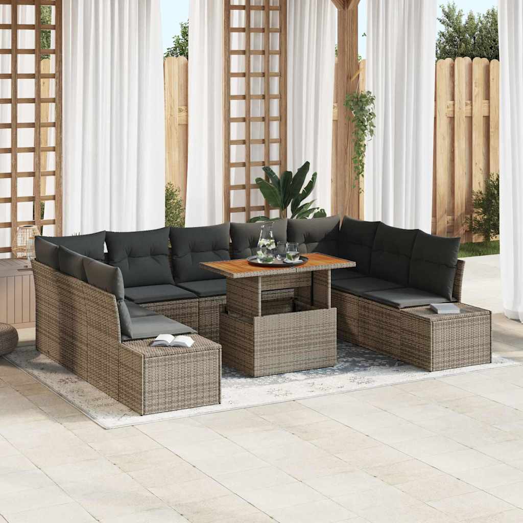 Tuin Eetset Met Kussen 10 Pcs