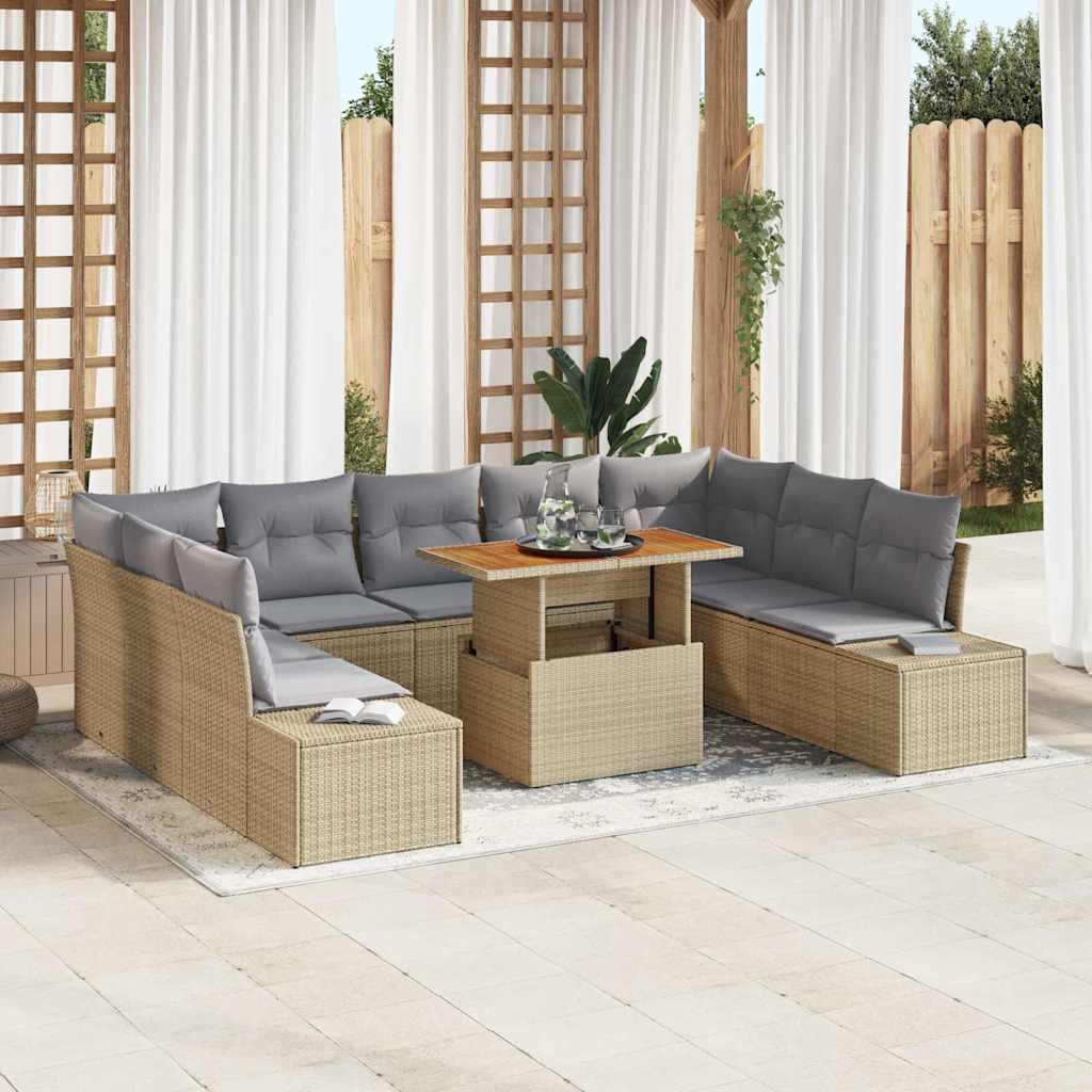 Tuin Eetset Met Kussen 10 Pcs