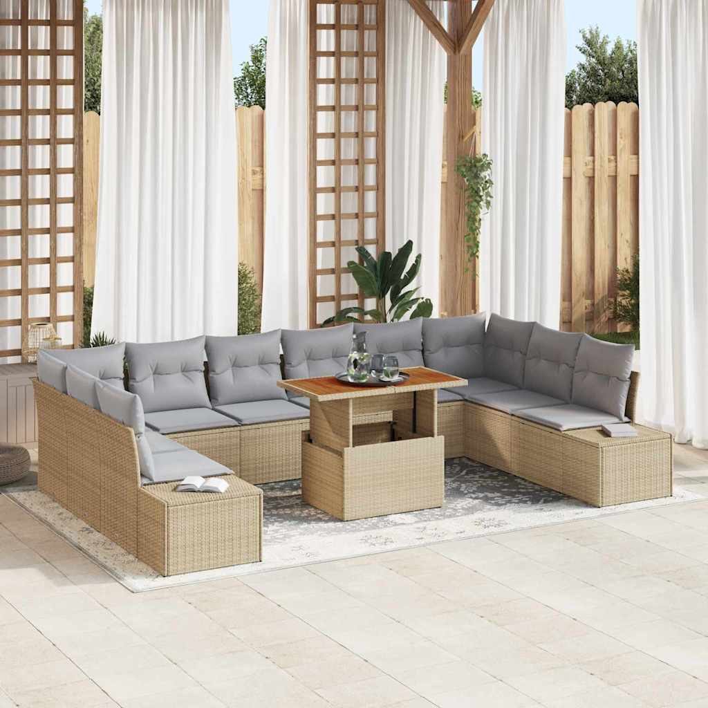 Tuin Sofa Set Met Kussen 11 Pcs