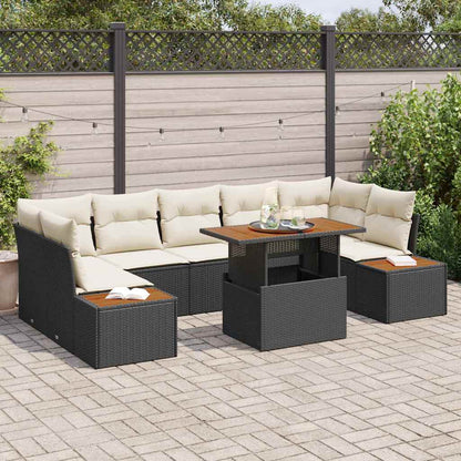 Tuin Eetset Met Kussen 8 Pcs En Beige