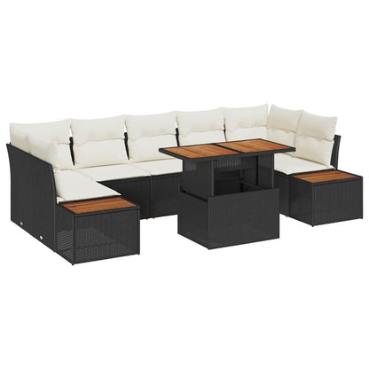 Tuin Eetset Met Kussen 8 Pcs En Beige