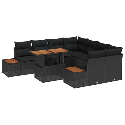Tuin Eetset Met Kussen 9 Pcs En Beige