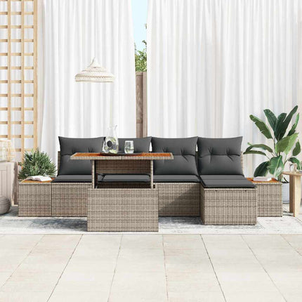 Tuinbankenset 6 Pcs En Bruin