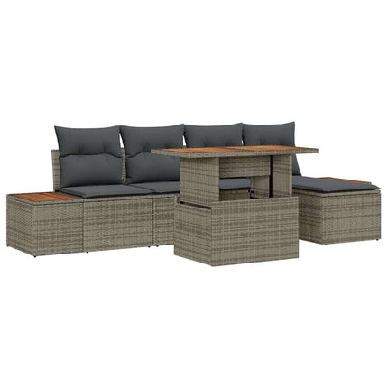 Tuinbankenset 6 Pcs En Bruin