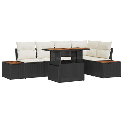Tuin Eetset Met Kussen 6 Pcs En Beige