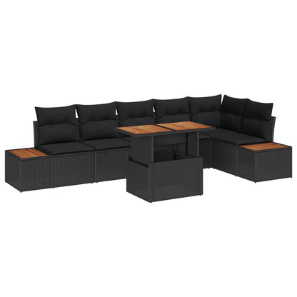 Tuin Eetset Met Kussen 7 Pcs En Beige