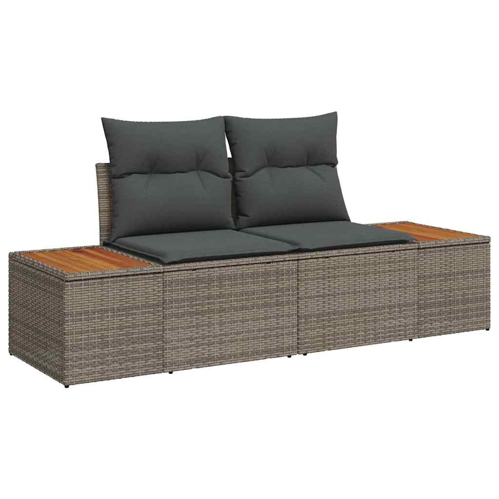Tuin Eetset Met Kussen 9 Pcs En Bruin