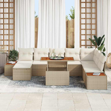 Tuinbankenset 9 Pcs En Crème