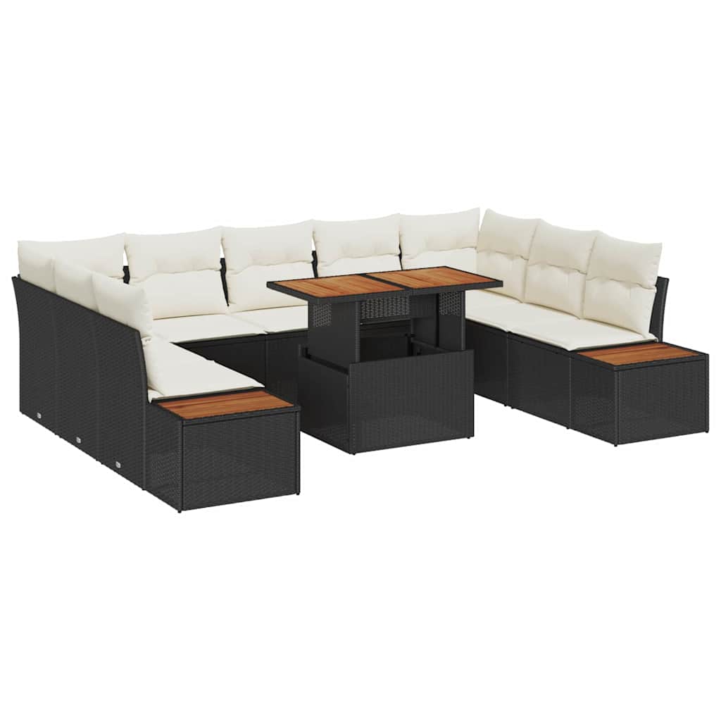 Tuin Eetset Met Kussen 10 Pcs En Beige