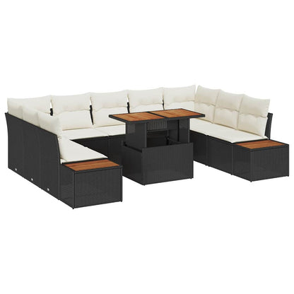 Tuin Eetset Met Kussen 10 Pcs En Beige