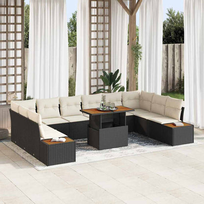 Tuin Eetset Met Kussen 11 Pcs En Beige